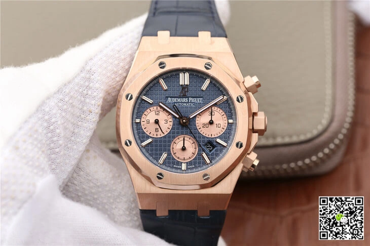 Audemars Piguet Royal Oak Chronograph 26331OR.OO.D315CR.01 OM Factory 1:1 Best Edition Replica Watch Blue Strap
